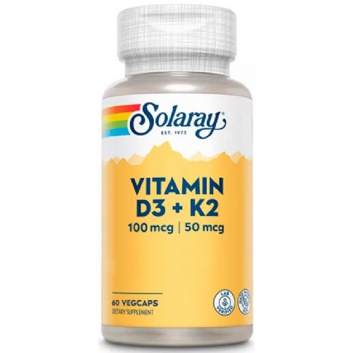Solaray vitamina d3 & k2 60 capsulas
