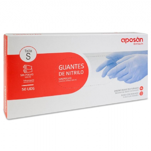 Aposan guantes nitrilo s 50u