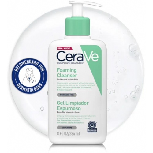 Cerave gel limpiador espumoso (1 envase 236 ml)