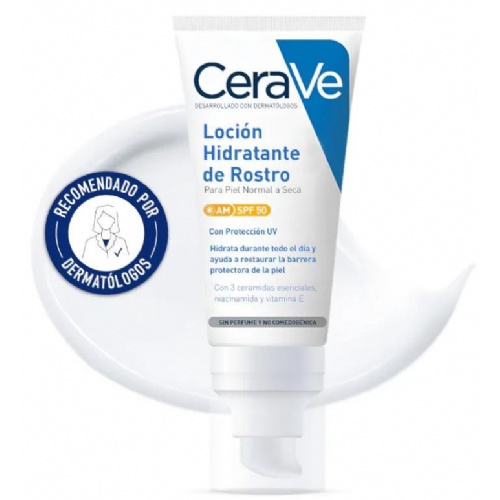 Cerave locion hidratante de rostro spf 50 (1 tubo 52 ml)