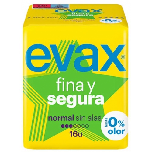 Compresas higienicas femeninas - evax fina y segura (normal 16 compresas)