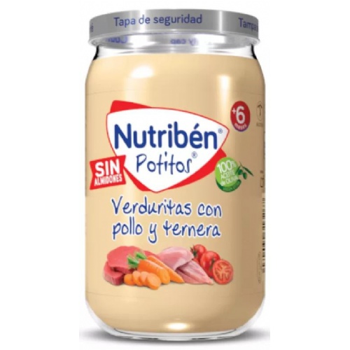 Nutriben pollo ternera verdura (potito grandote 250 g)