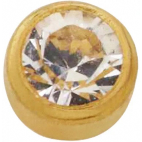 Inverness pendiente 24k (41c solitario bisel cristal 3 mm)