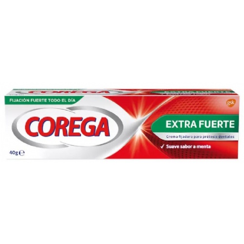 Corega crema extra fuerte adhesivo protesis dental 1 tubo 40 g sabor menta - adhesivo protesis denta