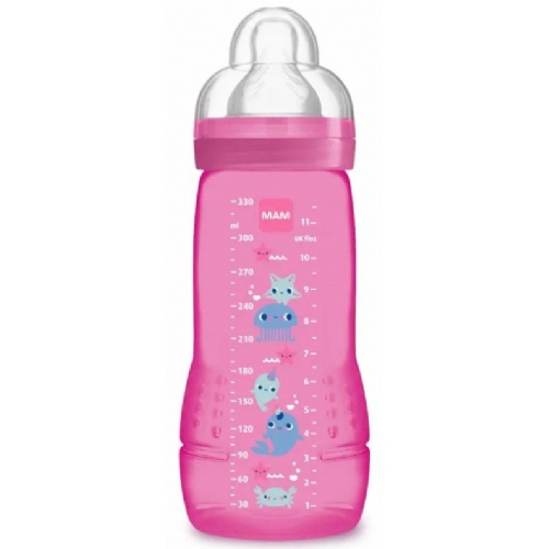 Bottle biberon mam easy active 1 unidad 330 ml color rosa - mam easy active