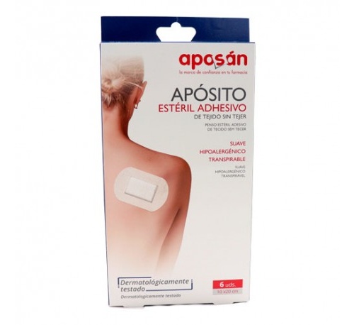 Aposan - aposito esteril adhesivo tnt (6 unidades 20 cm x 10 cm)