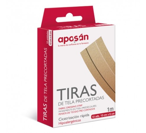 Aposan aposito adhesivo (tela precort 1metro x 6 cm)