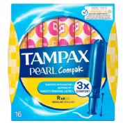 Tampax compak pearl tampon 100%algodon (regular 16 u)