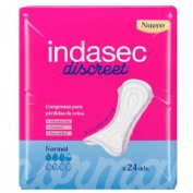 Compresa perdidas leves indasec dermoseda normal bolsa 24 compresas - indasec dermoseda