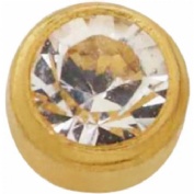 Inverness pendiente 24k (41c solitario bisel cristal 3 mm)