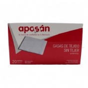 Aposan gasa esteril tejido sin tejer compresas (20 gasas 20 cm x 10 cm)